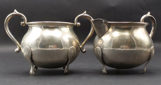 F.B. ROGERS Sterling Silver Creamer & Sugar Pot