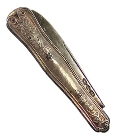 Rare Antique European Sterling Silver Fruit / Pocket Folding Knife