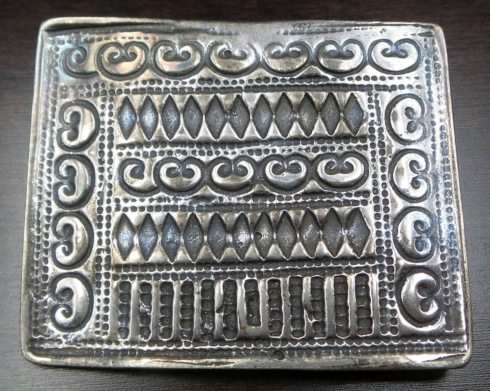 Unusual Vintage Handmade Ornate Sterling Silver Brooch (1 of 4)