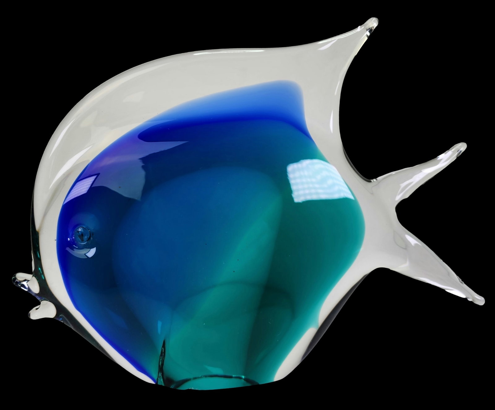 Gorgeous Vintage MURANO Green & Blue Art Glass Fish Figurine (1 of 6)