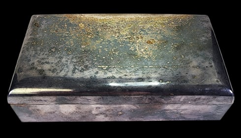 Antique WM Rodgers Paul Revere Silverplate Cigarette Box