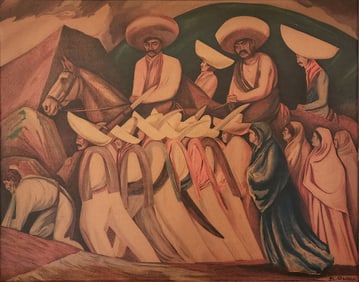 Vintage JOSE CLEMENTE OROZCO "Zapatistas" Framed Print