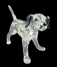 Vintage Retired SWAROVSKI Crystal Figurine /w Box - Playful Dog