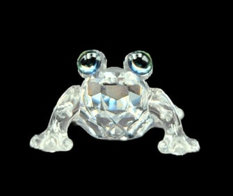 Vintage Retired SWAROVSKI Crystal Figurine /w Box - Frog