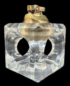 Stylish Vintage Mid-Century Modern Lighter in Lucite Frame