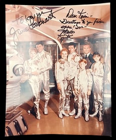 Rare Vintage LOST IN SPACE Cast Autographed Color Photograph