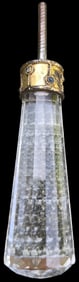 Antique Art Nouveau European Gilt Silver, Crystal & Sapphire Cane Handle
