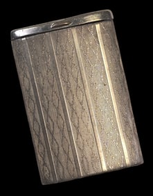 Vintage 1950s European 800 Silver Sliding Matchbox