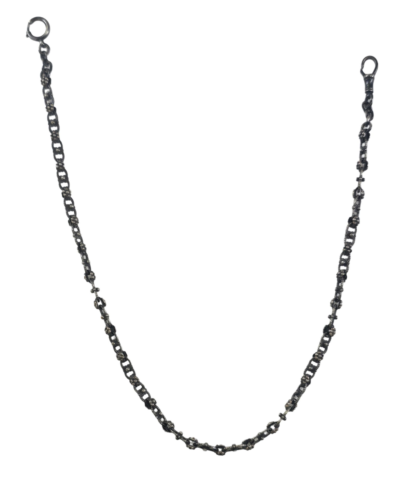 Very Unusual Ornate Antique European Silver Pocket Watch Chain (1 of 4)