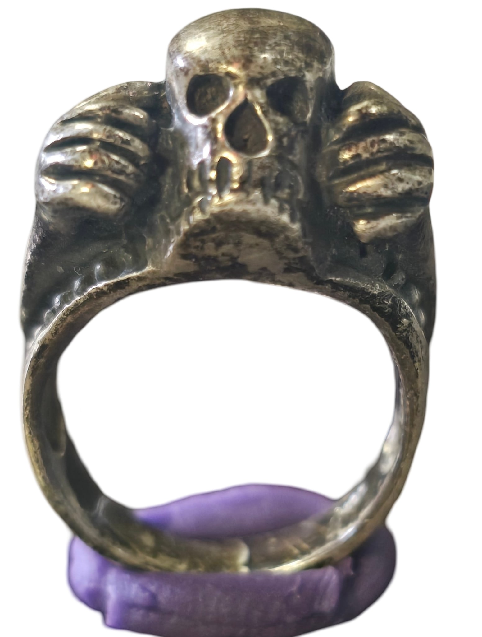 Vintage Sterling Silver Gothic Skeleton Ring (1 of 5)