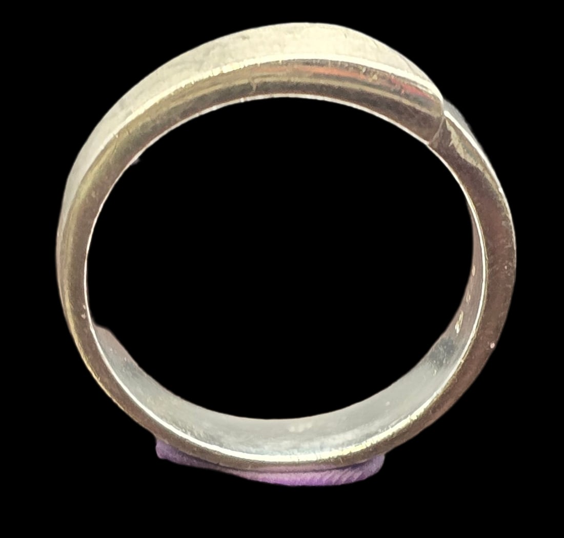 Stylish Vintage Sterling Silver Men's Designer Band Ring (1 of 4)