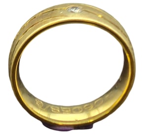 Vintage Gilt Sterling Silver Engagement/Wedding Ring - Engraved Inside