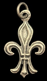 Vintage Sterling Silver Fleur De Lis Charm Pendant
