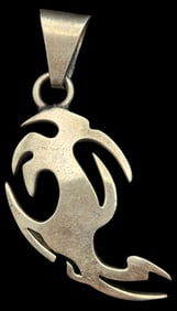 Unusual Vintage Mexican Sterling Silver Pendant