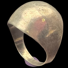 Very Unusual Bulbous Mid-Century Modern Sterling Silver Ring