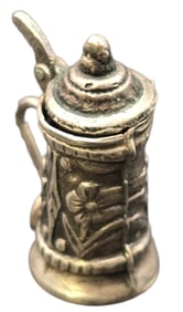 Vintage Sterling Silver Beer Stein Pendant Charm