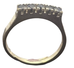 Vintage European 835 Silver & Sapphire Ring