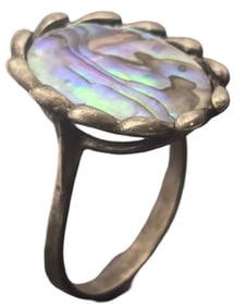 Vintage Sterling Silver & Mother of Pearl Ring
