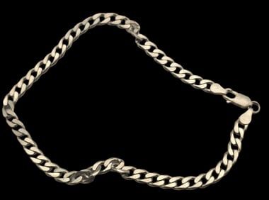 Vintage Sterling Silver Cuban Link Bracelet