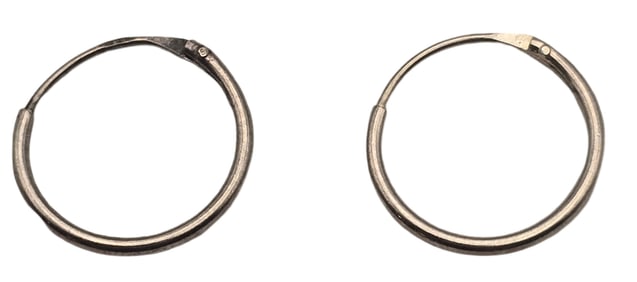 Vintage Sterling Silver Hoop Earrings