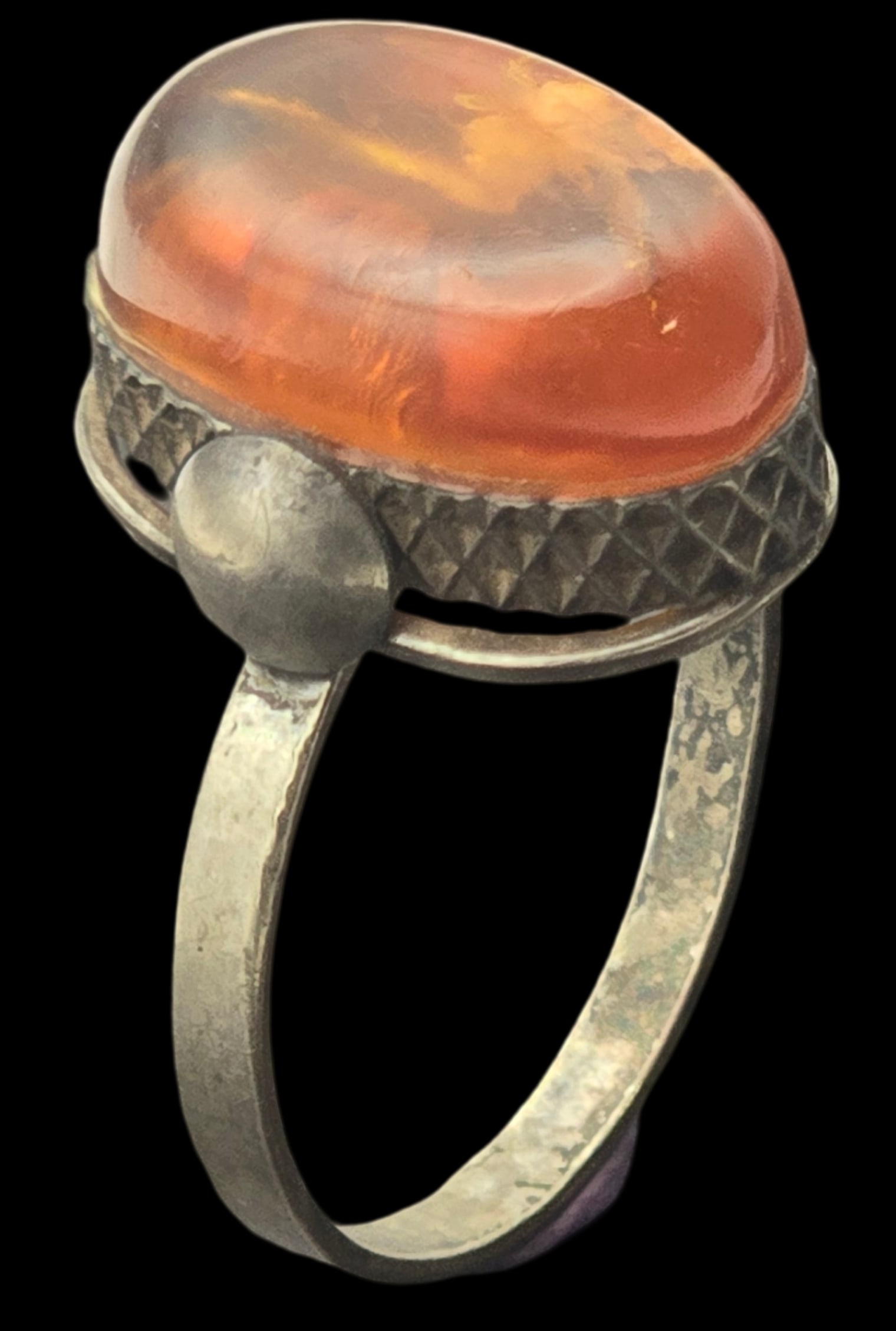 Vintage Sterling Silver & Baltic Amber Ring (1 of 5)