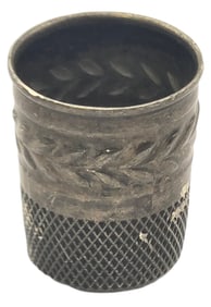 Ornate Vintage 800 Silver Thimble