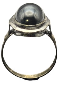 Vintage Mid-Century European 835 Silver & Onyx Ring