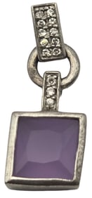 Vintage Sterling Silver & Gemstone Pendant