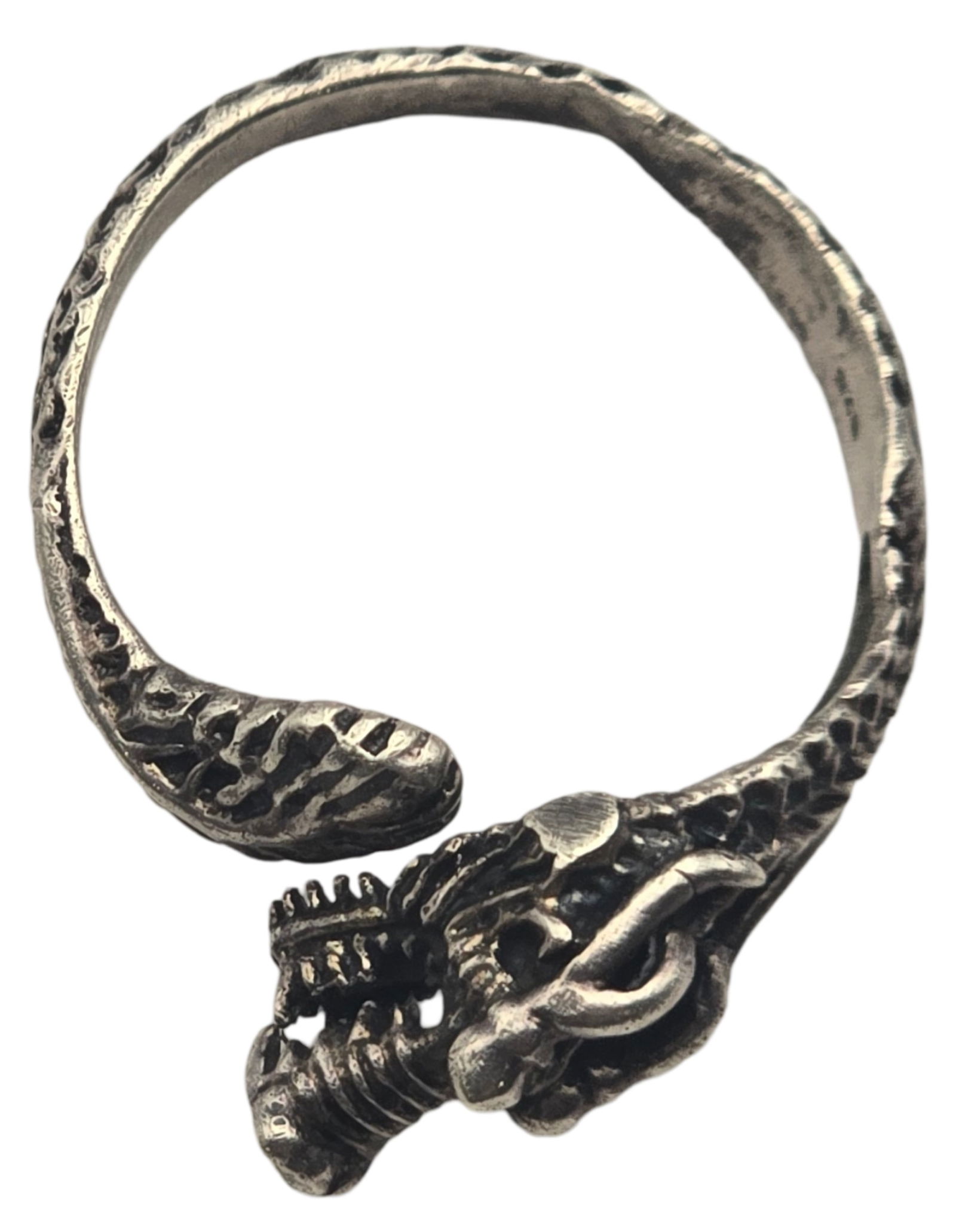 Unusual Vintage Sterling Silver Dragon Ring (1 of 6)