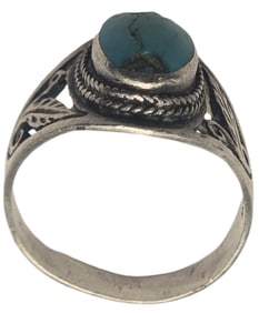 Vintage Southwestern Sterling Silver & Turquoise Ring