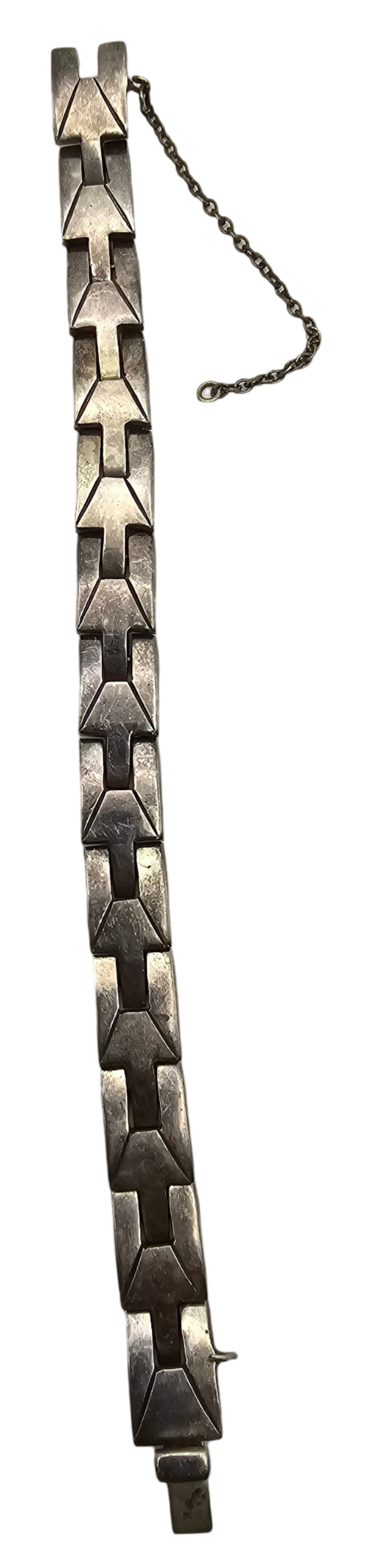 Heavy Vintage Sterling Silver Link Bracelet (1 of 4)