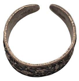 Very Unusual Vintage European 835 Silver Zodiac Signs Designer Ring