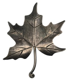 Vintage European 800 Silver Maple Leaf Brooch