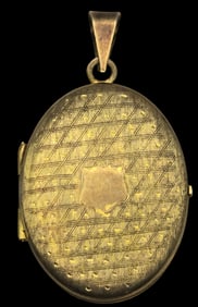 Vintage Gilt 800 Silver Photo Picture Locket Pendant