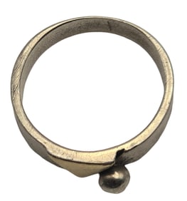 Vintage Mid-Century Sterling Silver Ring /w Gold Application