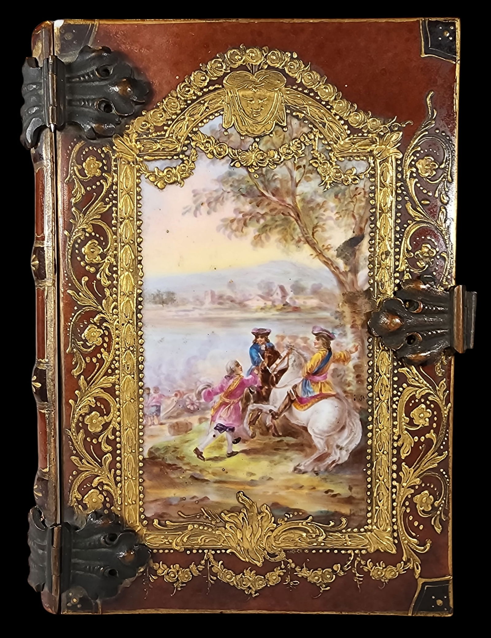 Rare Antique 19th Cent. French Hand-Painted Porcelain "Book" Jewelry Box (1 of 15)