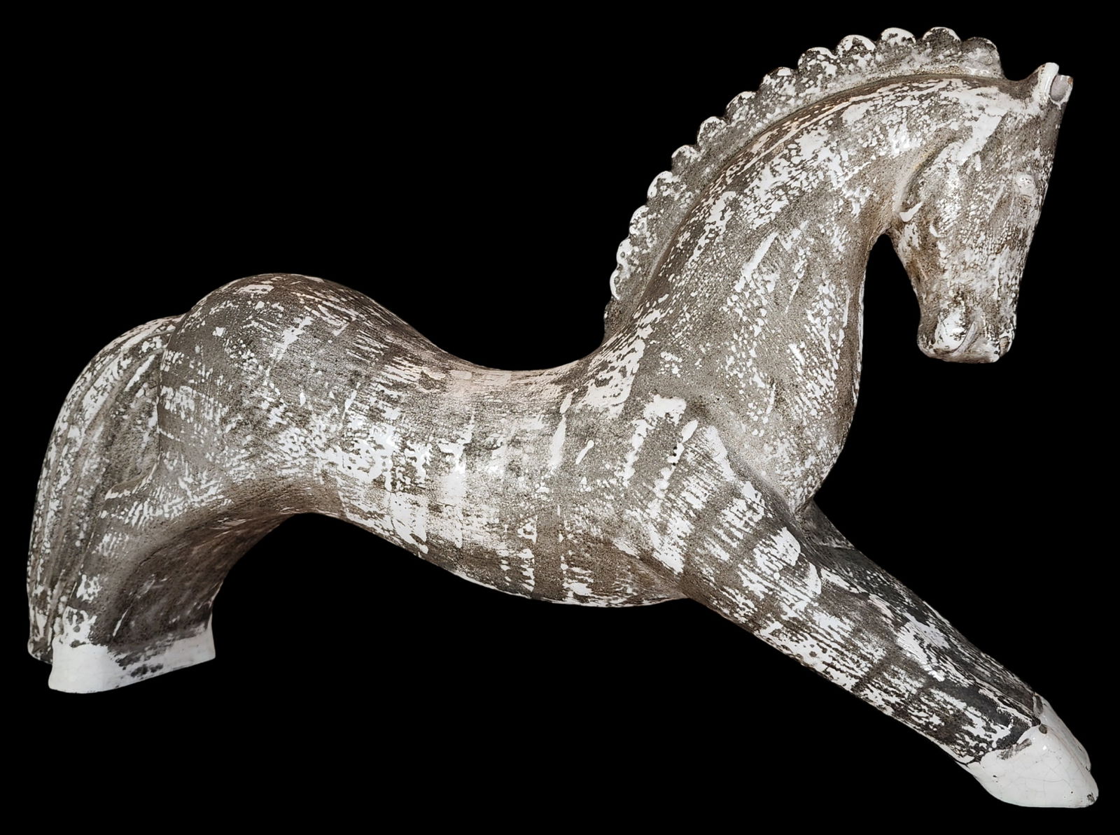 Mid-Century Modern French Enameled Ceramic Horse Sculpture attrib. COLETTE GUEDEN (1 of 14)