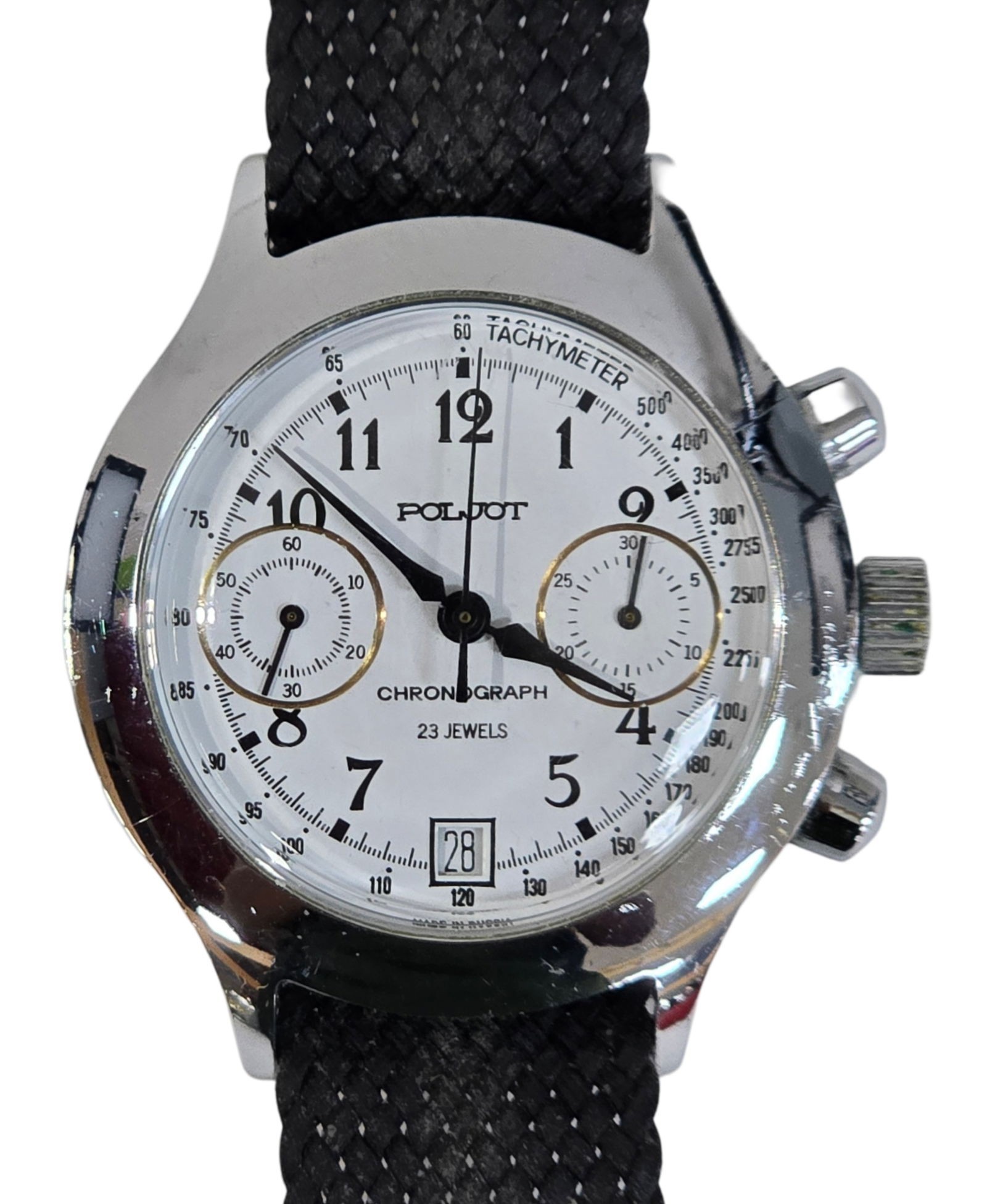 Poljot Chronograph Soviet Union 23J Mechanical Manual Winding USSR Men's Watch (1 of 8)