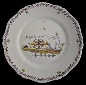 Very Rare 18th Cent. French Revolutionary Faience Plate