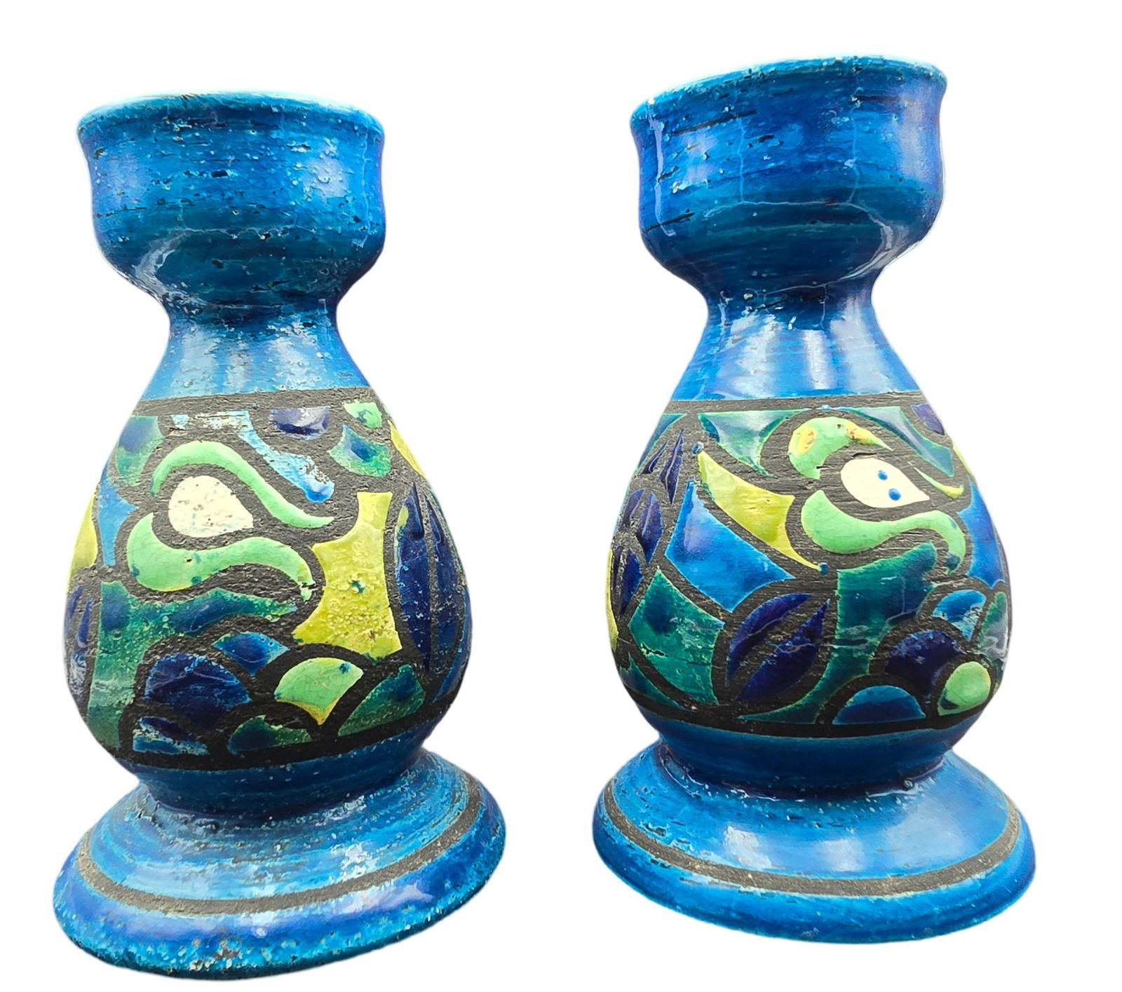 Vintage Mid-Century Modern Italian ALDO LONDI for BITOSSI Rosenthal Netter Pottery Candle Holders (1 of 6)