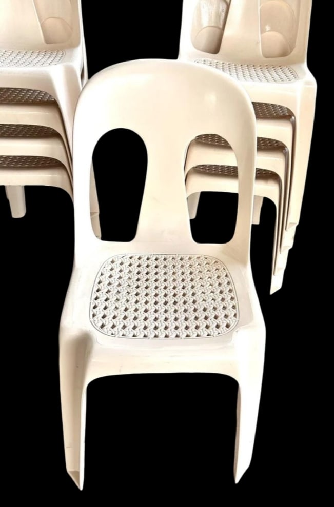 Set of 14 Vintage Mid-Century 1980s HENRY MASSONNET Plastic Garden Chairs (1 of 7)