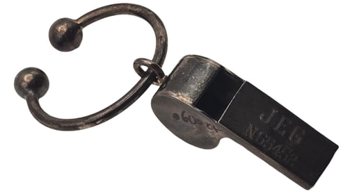 Vintage Mexican Sterling Silver Whistle Key Ring