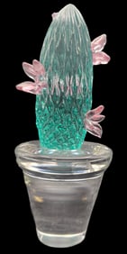 Rare Vintage OGGETTI Murano Italy Art Glass Cactus Sculpture