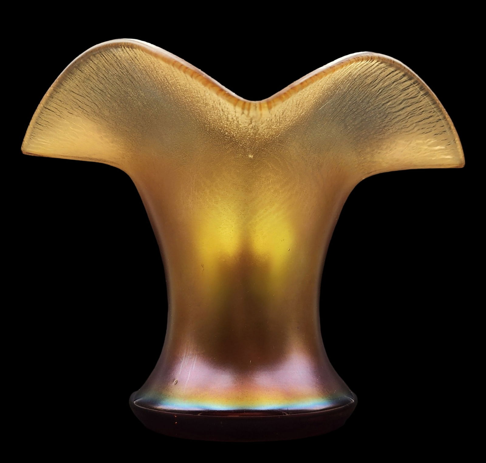 Antique ca. 1900 Bohemian POSCHINGER Iridescent Art Glass Vase (1 of 7)