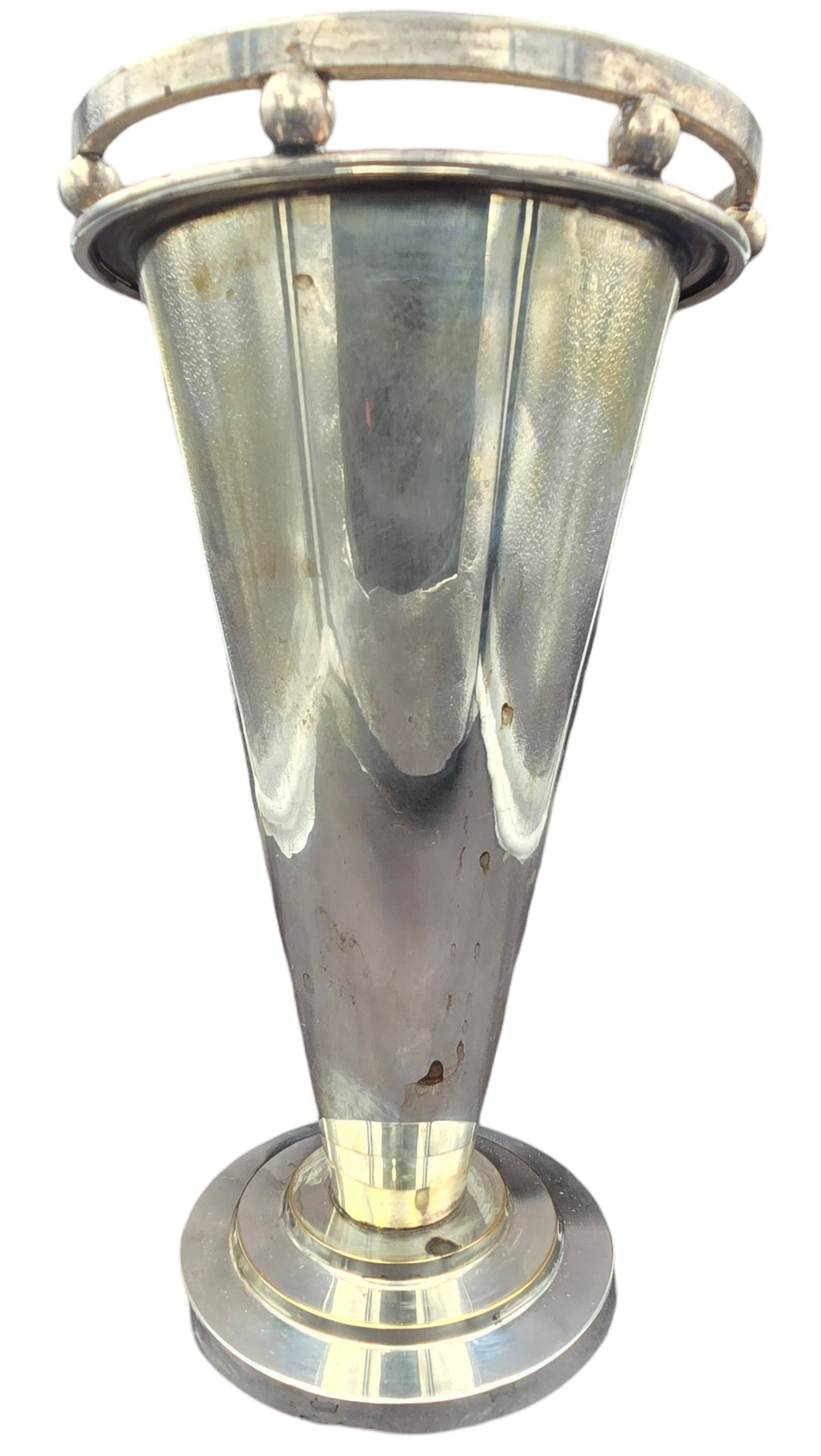 Vintage Art Deco ca. 1930 Silver Plated Vase (1 of 6)