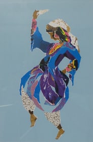 JUDITH YELLIN "Israeli Woman" Ltd. Ed. Serigraph Signed and Numbered - Judaism / Jewish Art