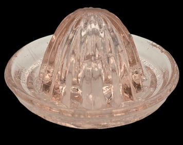 Vintage ca. 1930 Pink Depression Glass Juicer / Juice Reamer
