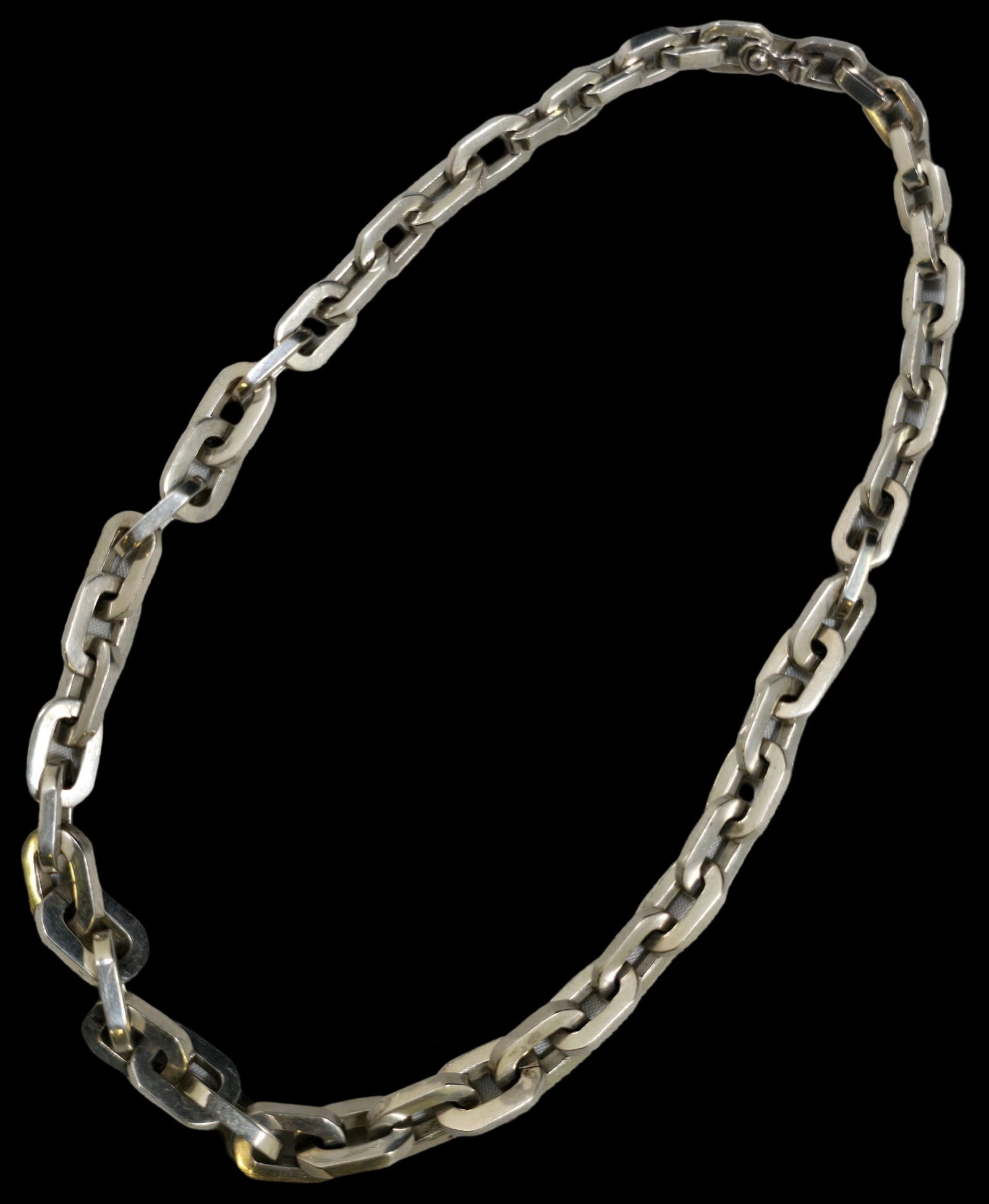 Heavy Vintage Mid-Century Sterling Silver Chain Link Bracelet (1 of 5)