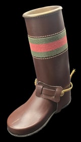 Original Vintage GUCCI Style Boot Shaped Desk Accessory / Pen Holder