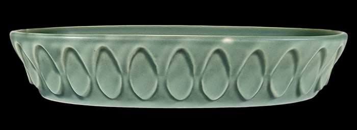 Vintage RED WING Green Ceramic Serving Bowl